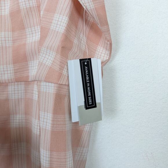 NWT BP Plaid Light Pink Summer Mini Dress - Picture 9 of 9